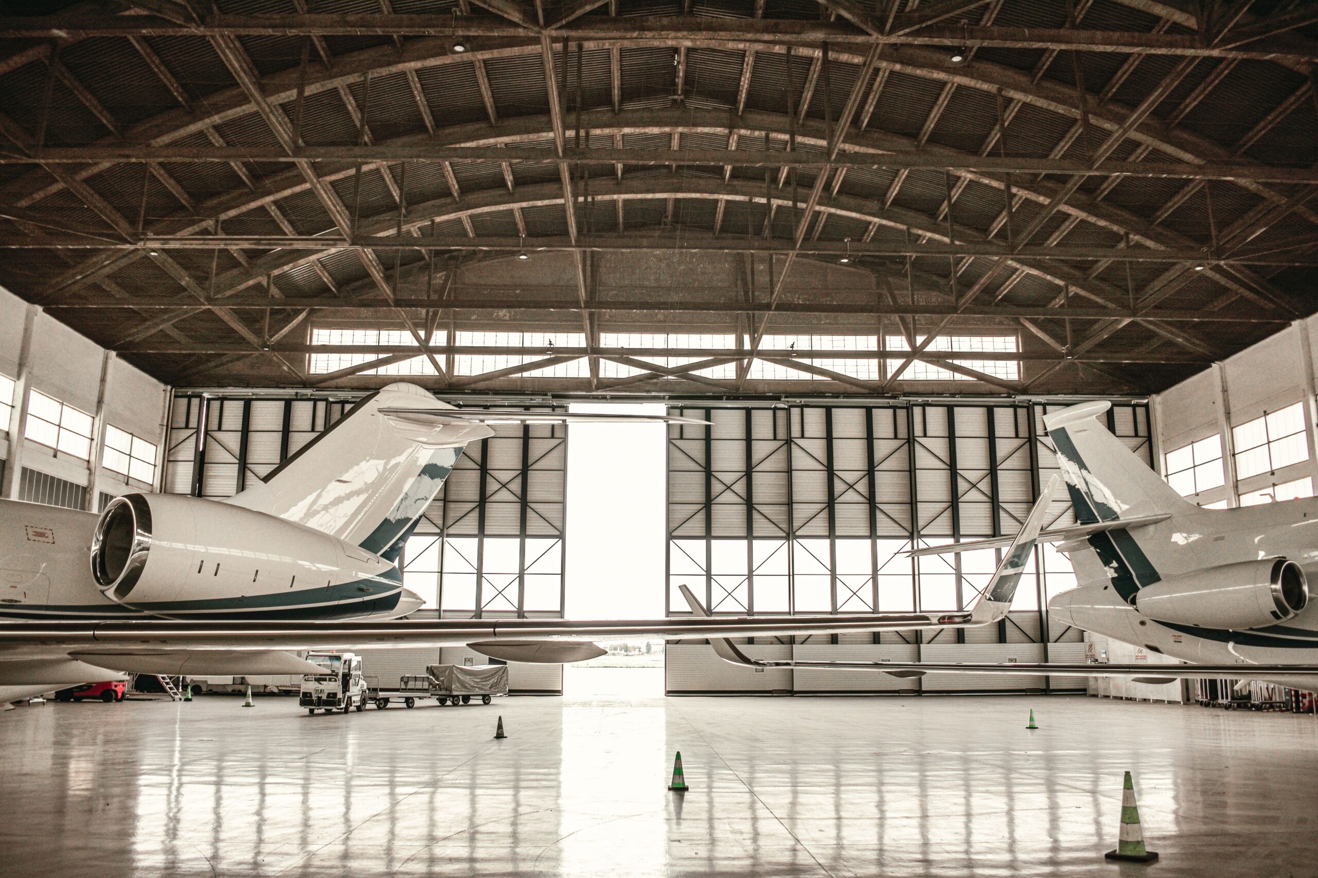Business aircraft at an FBO